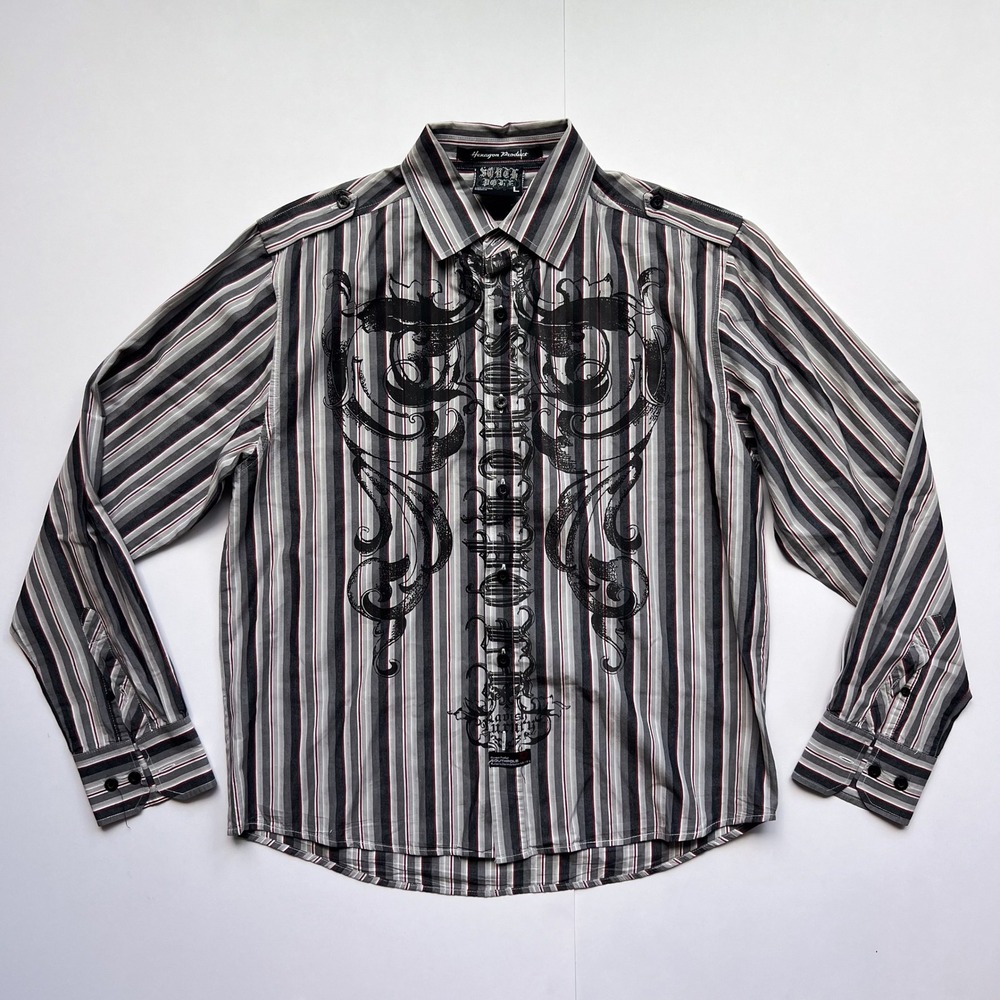 Vintage South Pole Button-Up Long Sleeve Shirt